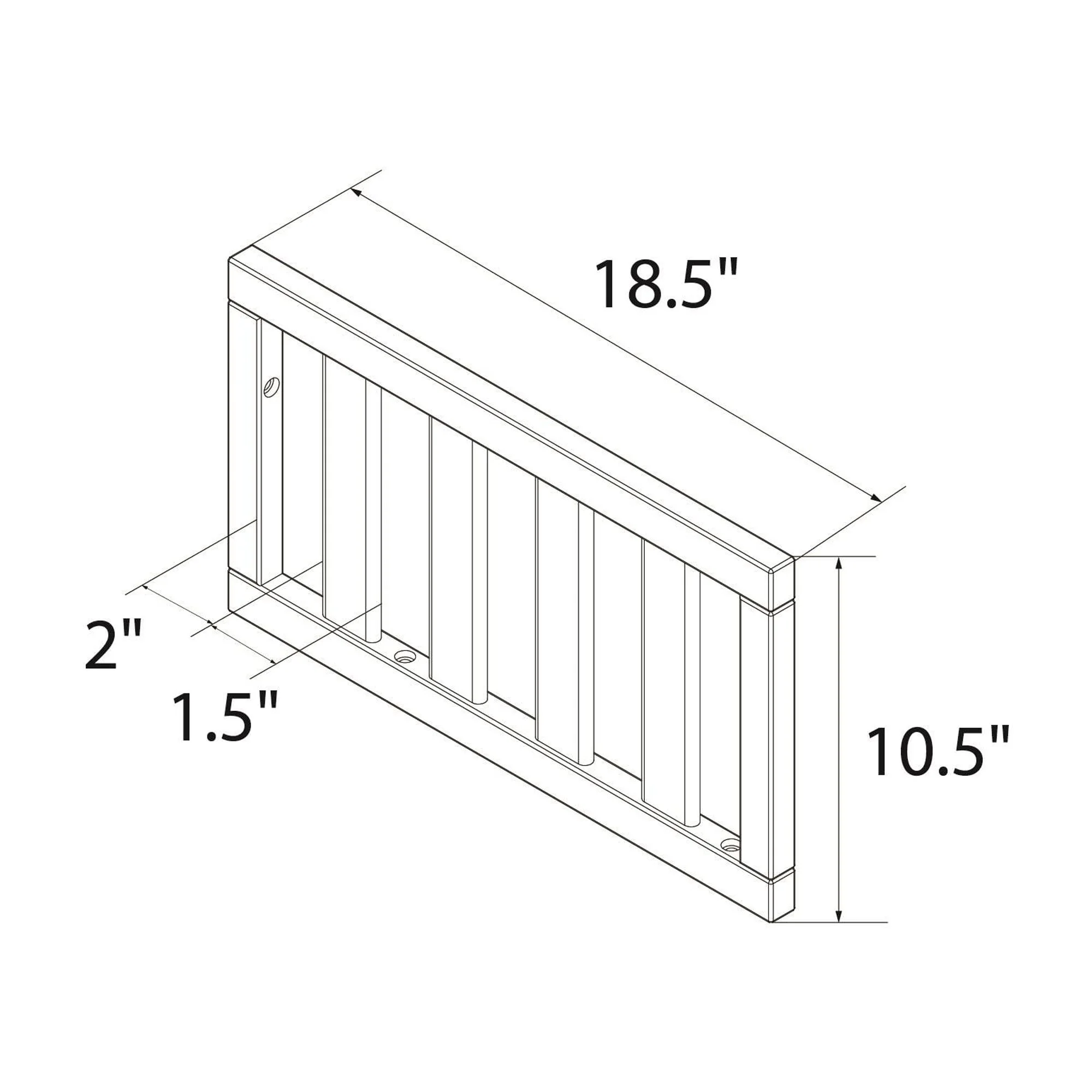 Little Seeds Universal Toddler Rail, Nursery Furniture, Sharkey Gray