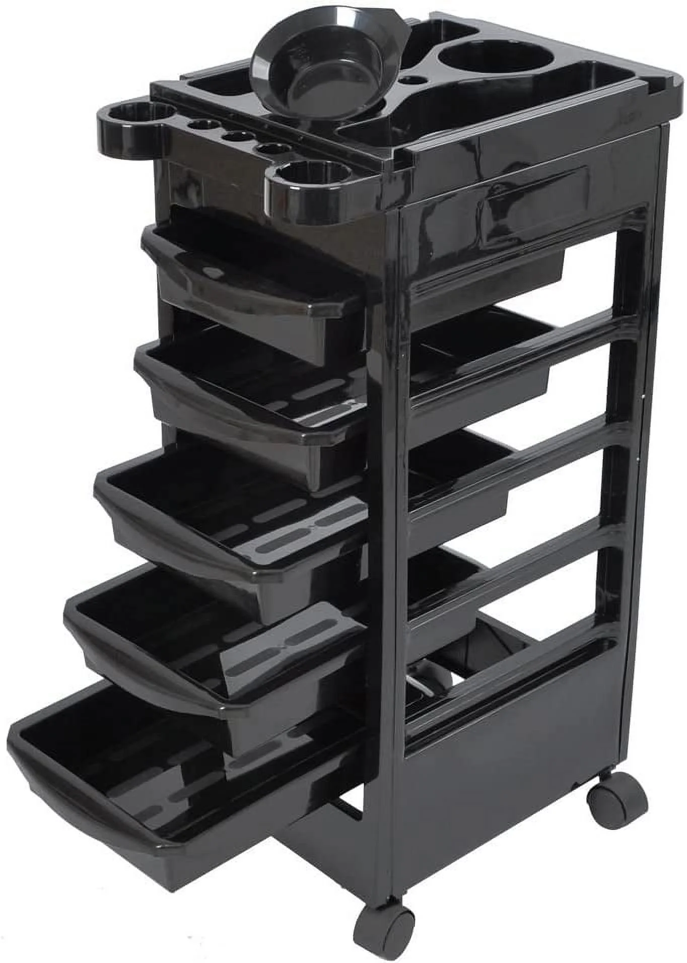 BYOOTIQUE Salon SPA Trolley Storage Cart Coloring Beauty Salon Hair Dryer Holder With 5 Drers For Tool Storage