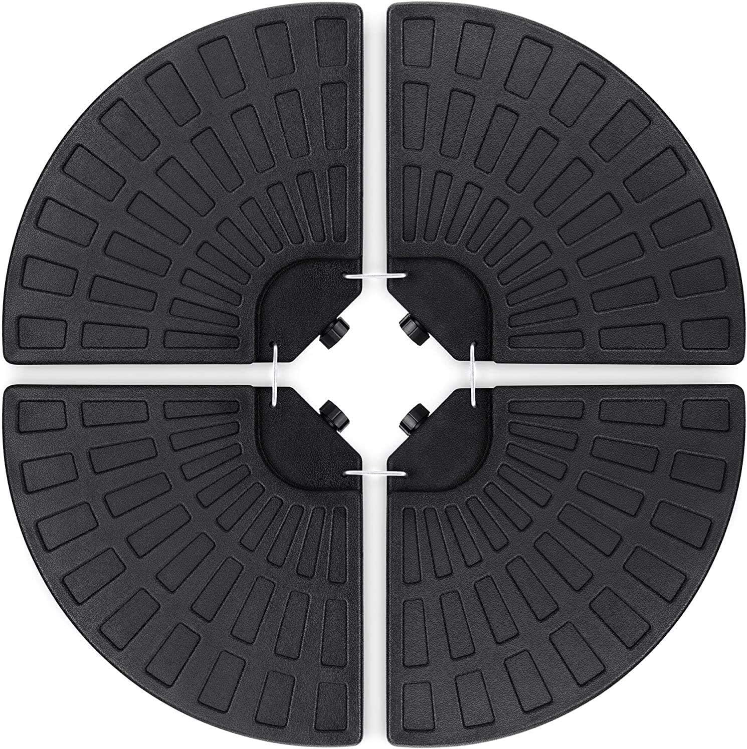 4-Piece Cantilever Offset Patio Circular Umbrella Stand, Base Fills Up to 160lbs