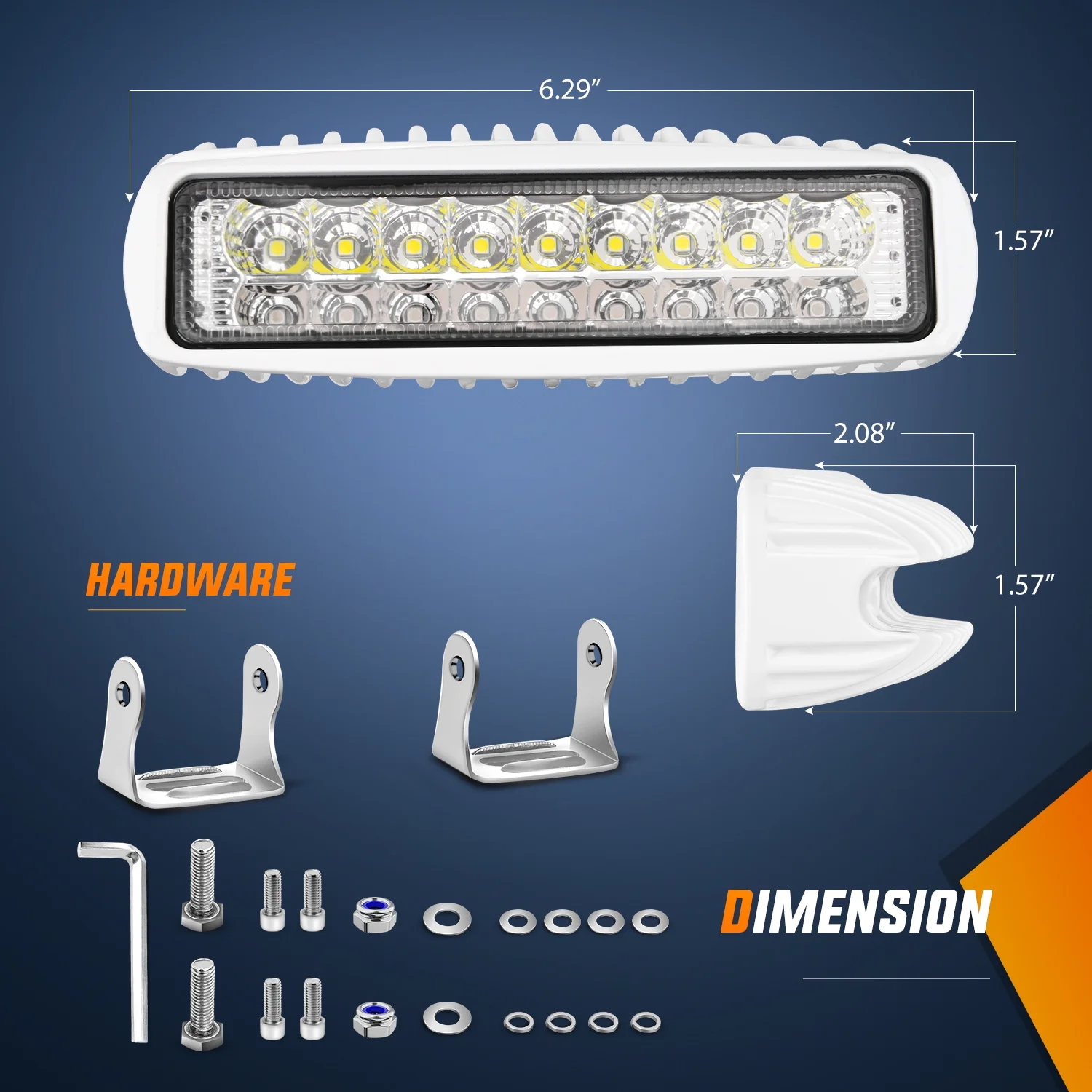Nilight Marine LED Pods Navigation Lights 2PCS 54W Blue White Flood Beam Ponton Boat Deck Dock Lights for Night Fishing T-top Stern Yacht Kayak Port Sailboat Trucks Tractors