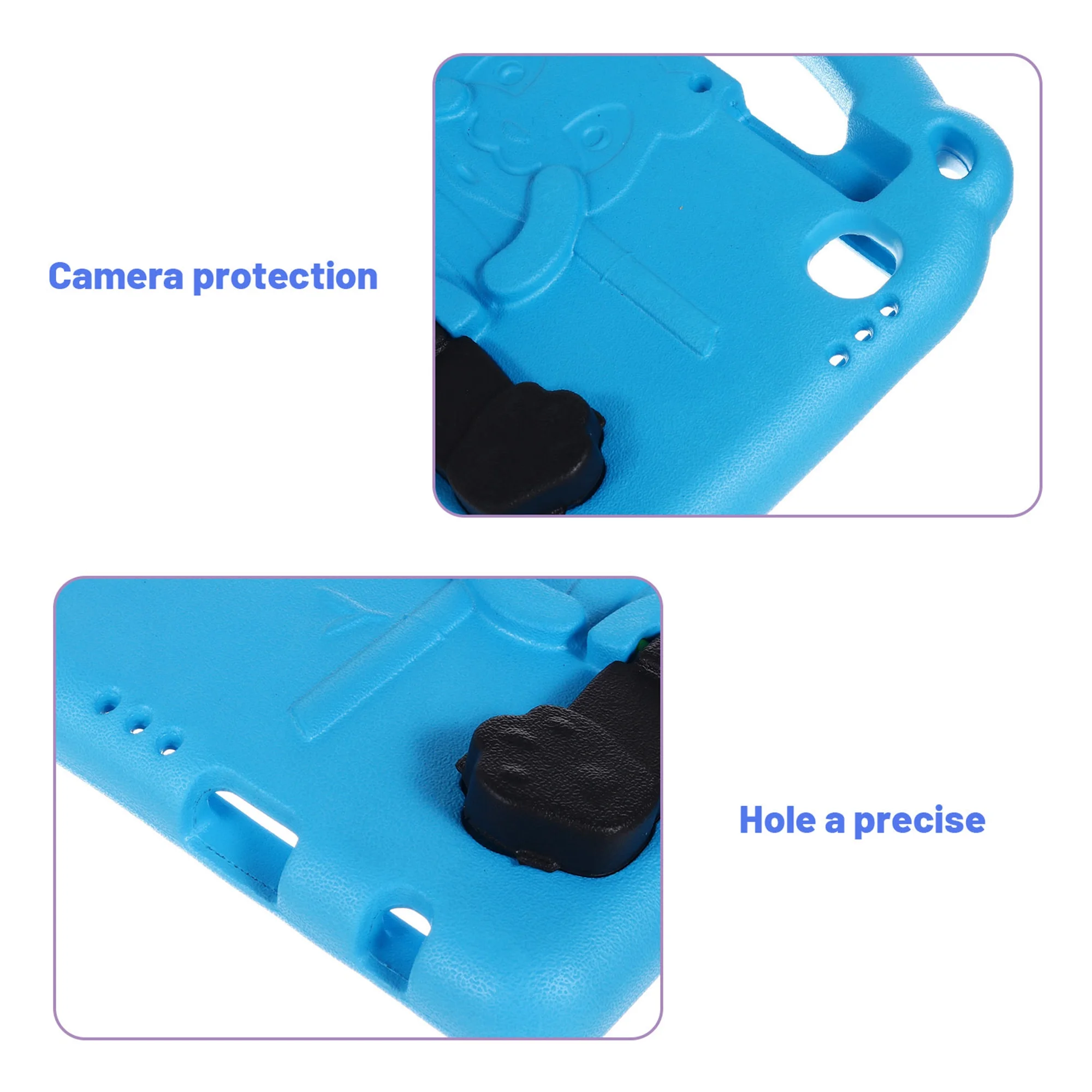 Samsung Galaxy Tab A7 Lite Kids Case, Galaxy Tab A7 Lite 8.7 inch 2021 SM-T220/SMT225 Cover, Dteck Lightweight EVA Foam Kids Friendly Handle Grip Shockproof Case Built-in Kickstand, Blue