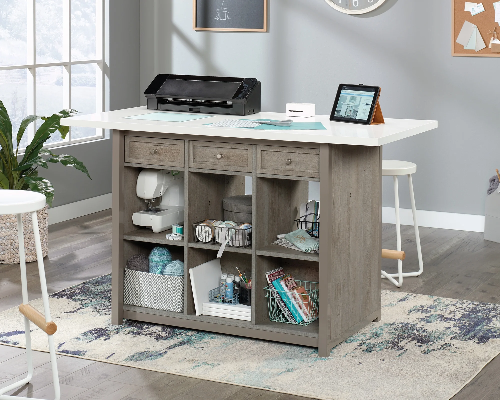 Craft Pro Series Durable Craft Work Table with Storage