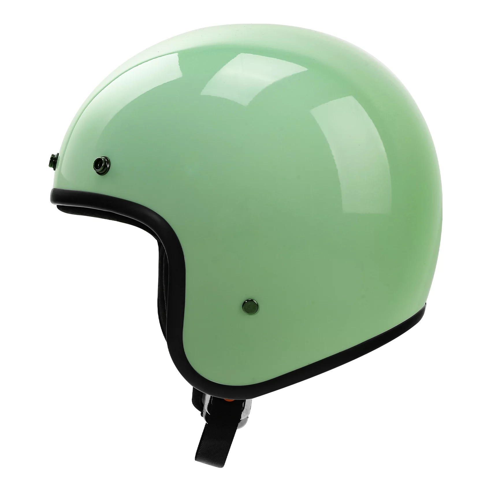 TCMT 3/4 Open Face Helmet Motorcycle Scooter Helmet Retro Style Cafe Racer DOT Green XL size