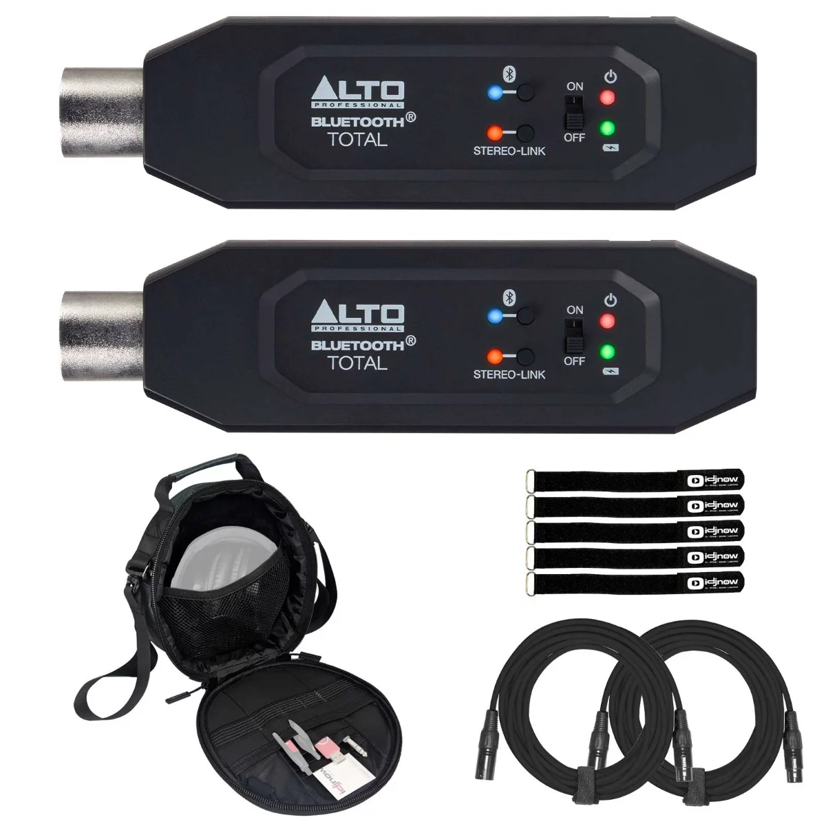 (2) Alto Professional Bluetooth Total MKII Bluetooth Audio Adapters with Carry Case Package