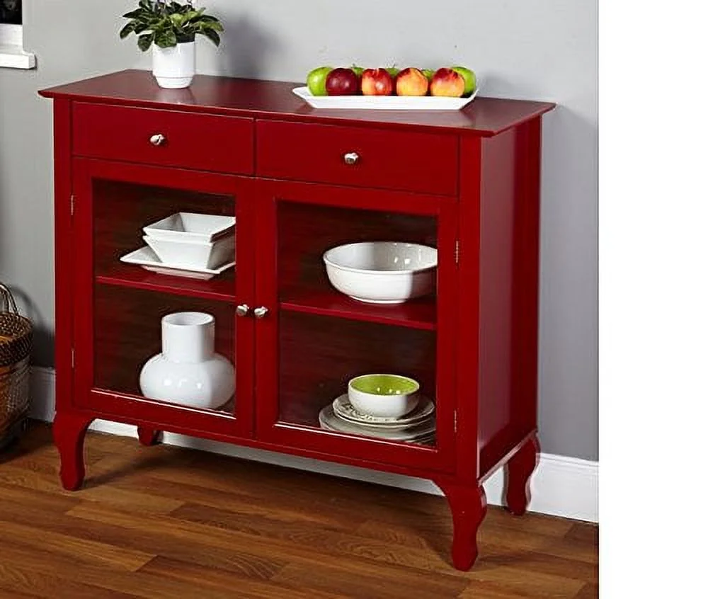 Layla Red Buffet. This Furniture Buffet with it's unique Queen Ann legs is the perfect addition to any dining area or kitch