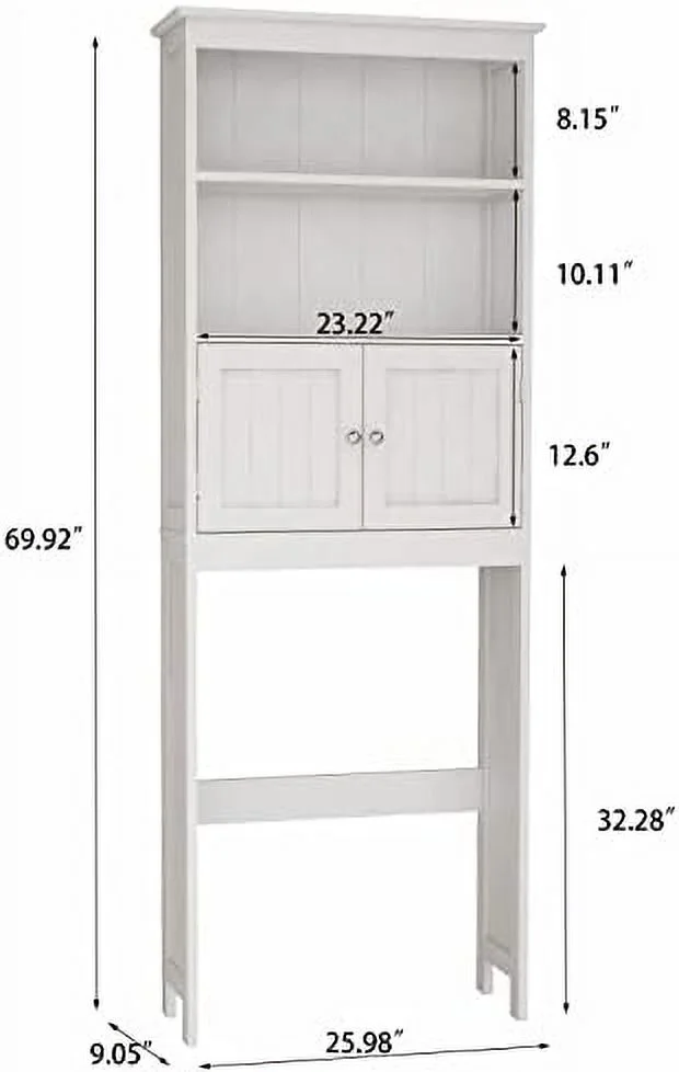 TQJKLFDY Bathroom  Over The Toilet X- Frame Bathroom Organizer with 1 Drawer and Open Shelves Bathroom Space Saver()