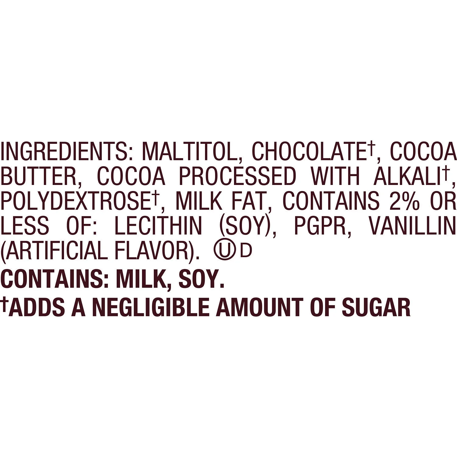 Hershey's Special Dark Zero Sugar Chocolate Candy, Bag 2.1 oz