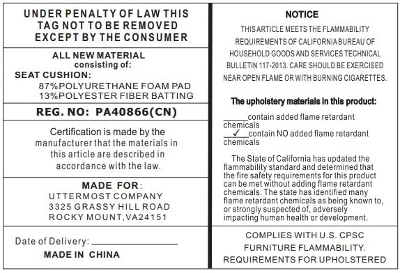 Uttermost Dennen Oak Ottoman