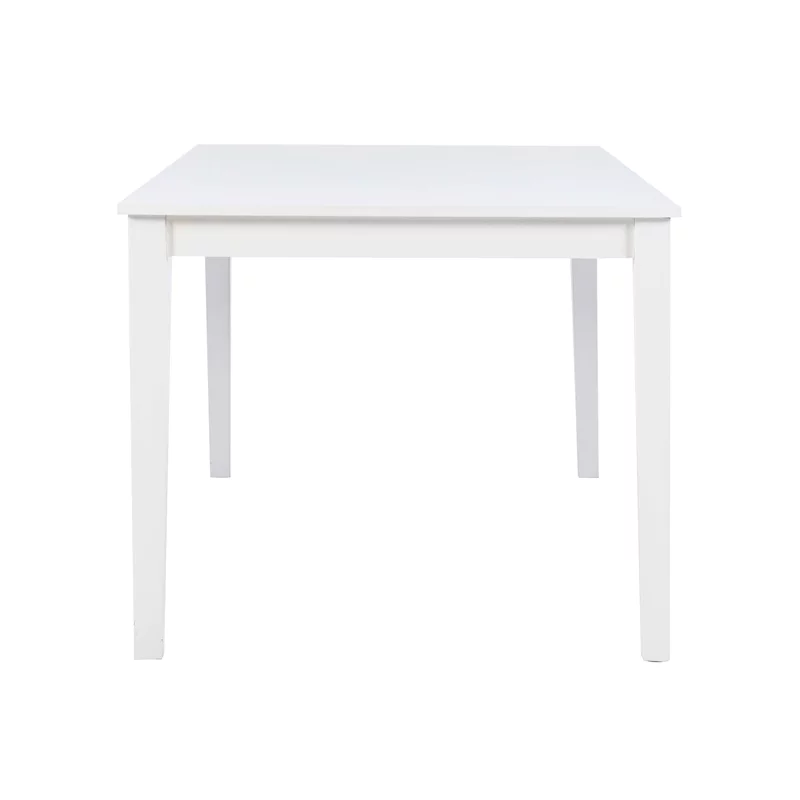 Linon Brit Wood Rectangle Dining Table with Glossy Lacquer Coating in White