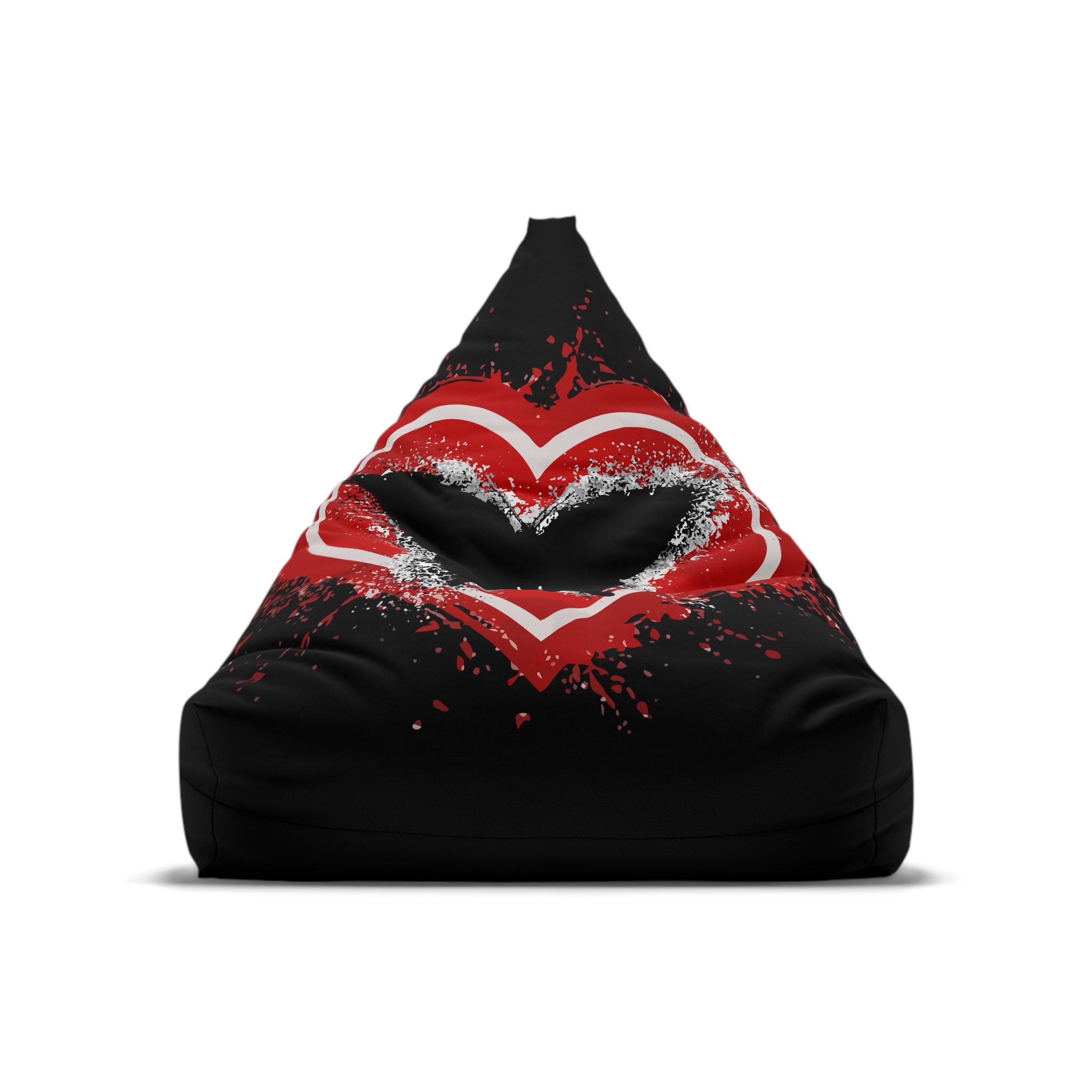 Butterfly Heart Paint Splash Bean Bag Chair Cover, home gifts, custom bean bag chair, home decor, gifts