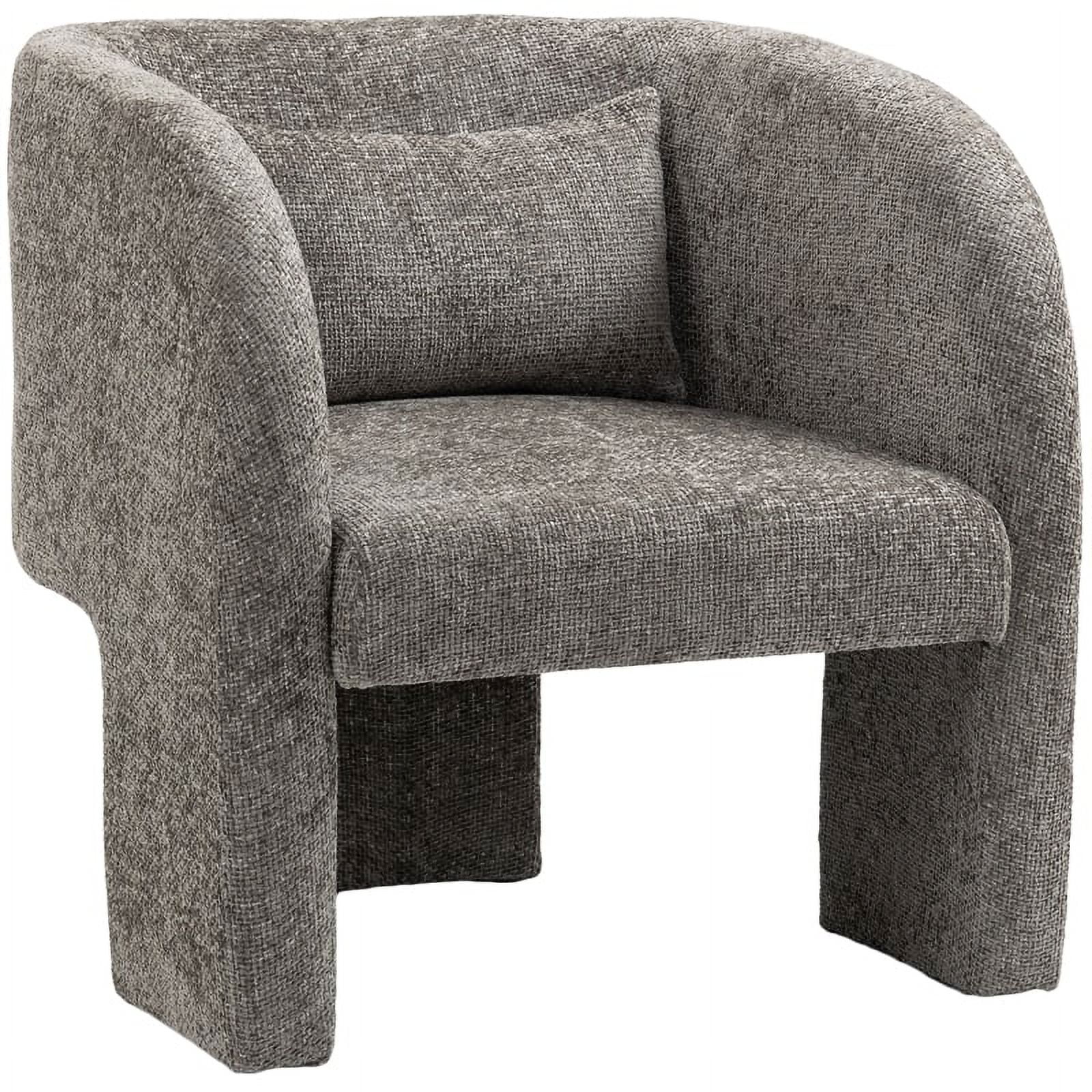 Meridian Furniture Sawyer Grey Chenille Fabric Accent Chair