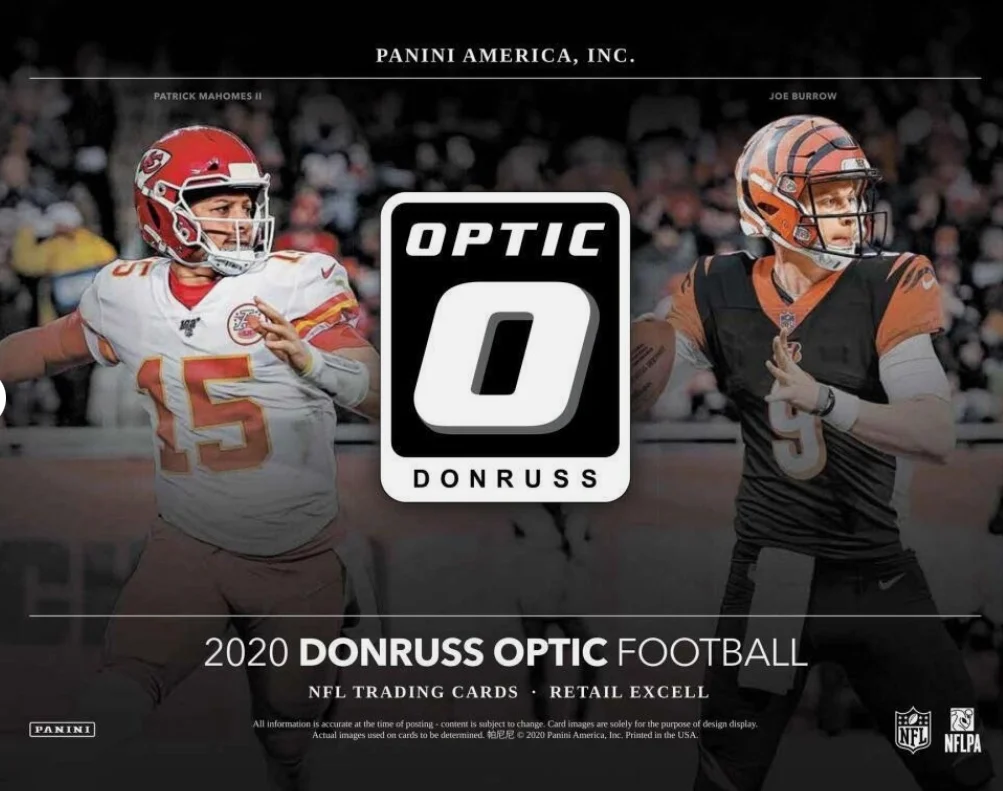 2020 Panini Donruss Optic Football NFL Trading Card Mega Box (Blue Hyper Parallels!)