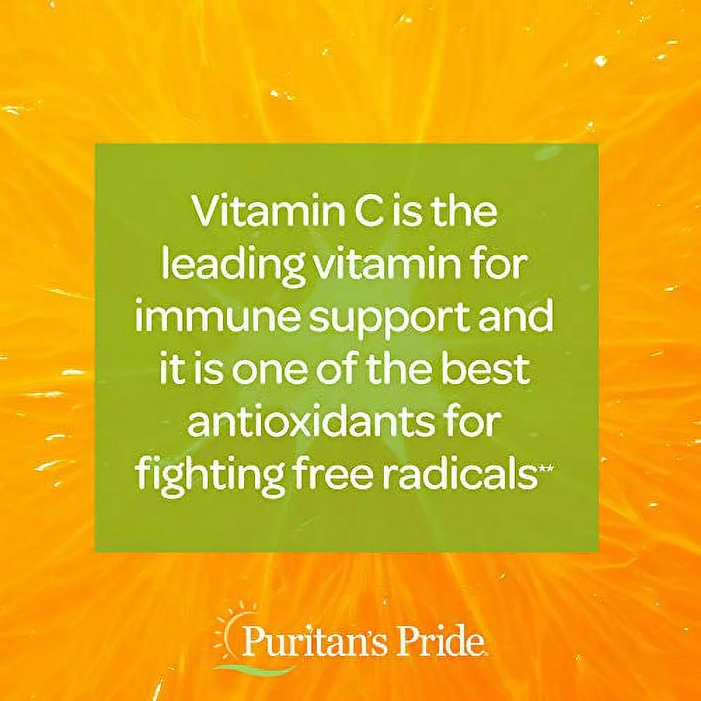 Puritan's Pride 1000 mg with Bioflavonoids & Rose Hips Supports Immune System, Health Caplets, Vitamin C - 250 Count