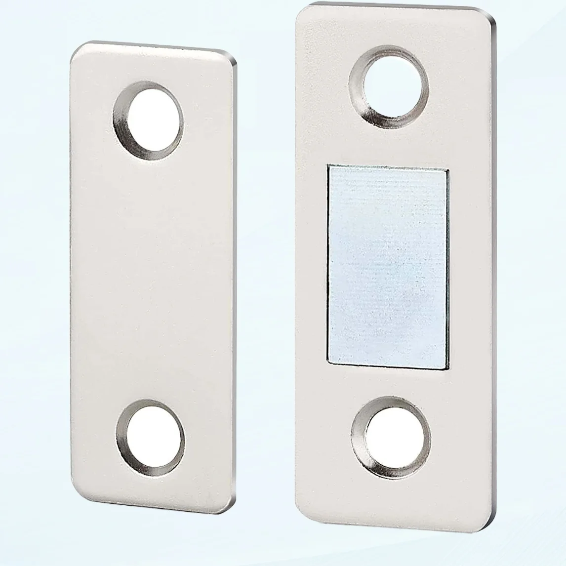 12 Pack Ultra Thin Cabinet Door Catch Stainless Steel Cabinet Magnetic Door Catch Cabinet Magnets Adhesive Drawer Latch Cabinet Magnetic Catch for Kitchen Closet Door Magnet Stick on Cupboard Wardrobe