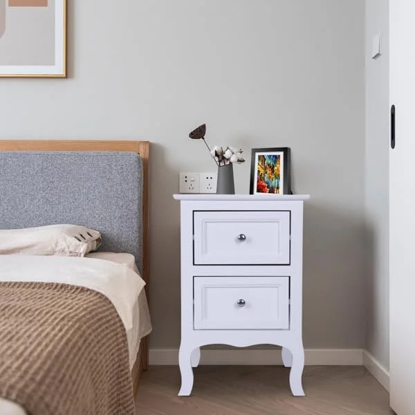HOOMHIBIU MDF Wood Simple 4-Drawer Dresser White