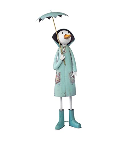 Plow & Hearth Metal Storybook Duck Garden Statue | Metal Garden Art | 10½