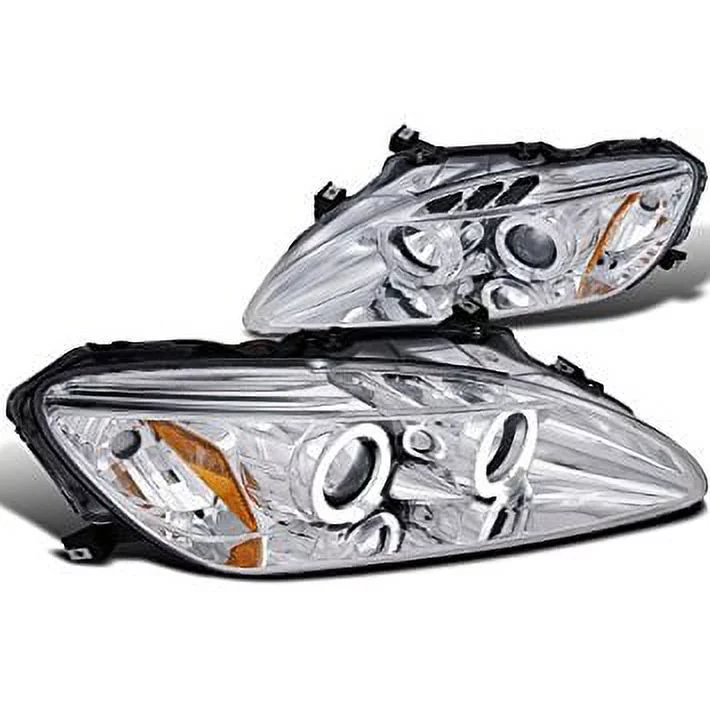 Spec-D Tuning 2LHP-S2K04-TM Honda S2000 Dual Halo Led Chrome Projector Headlights