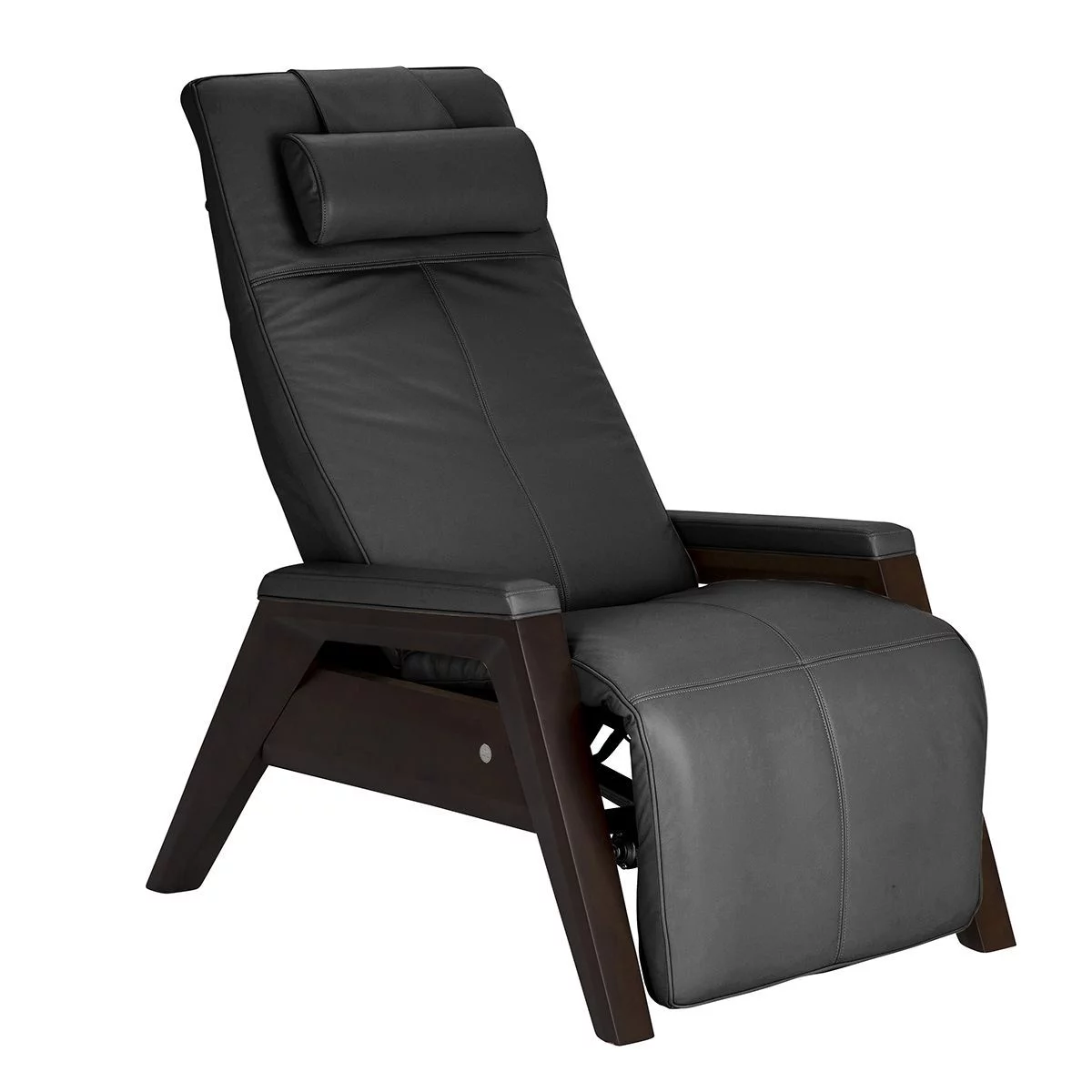 Human Touch Gravis Zero Gravity Chair - Mahogany Base and Gray Pad Set
