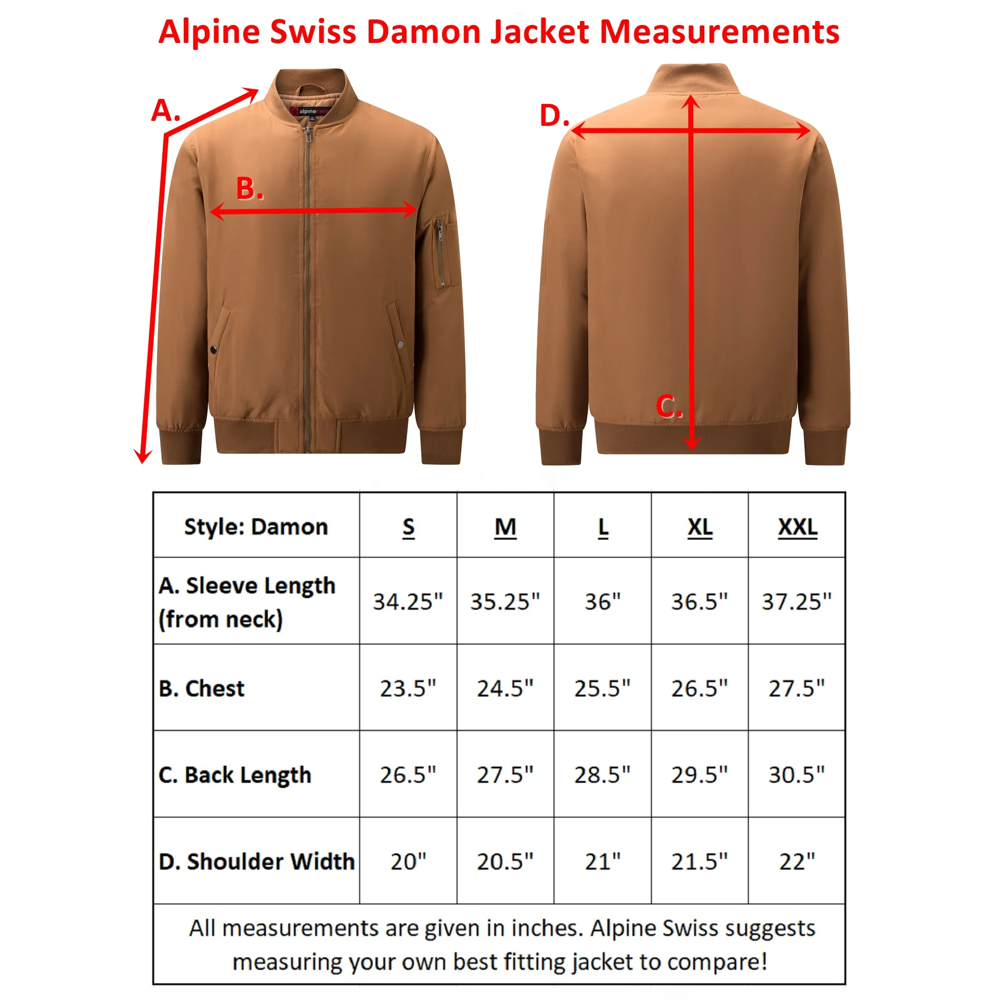 Alpine Swiss Damon Mens Lightweight Bomber Jacket Casual Softshell Windbreaker