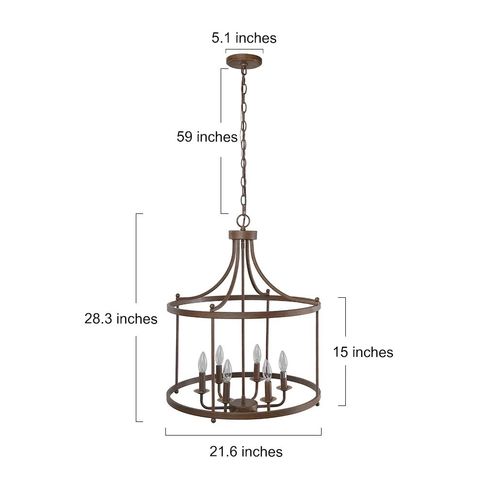 10PCS/Pack 6-Light Foyer Pendant Lighting Chandeliers Ceiling Lights