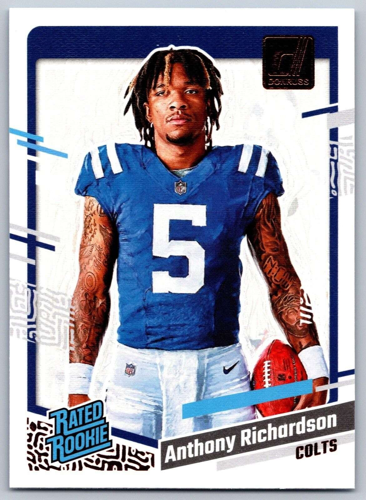 NFL 2023 Panini Donruss Football Portrait Anthony Richardson #2 (Rated Rookie)