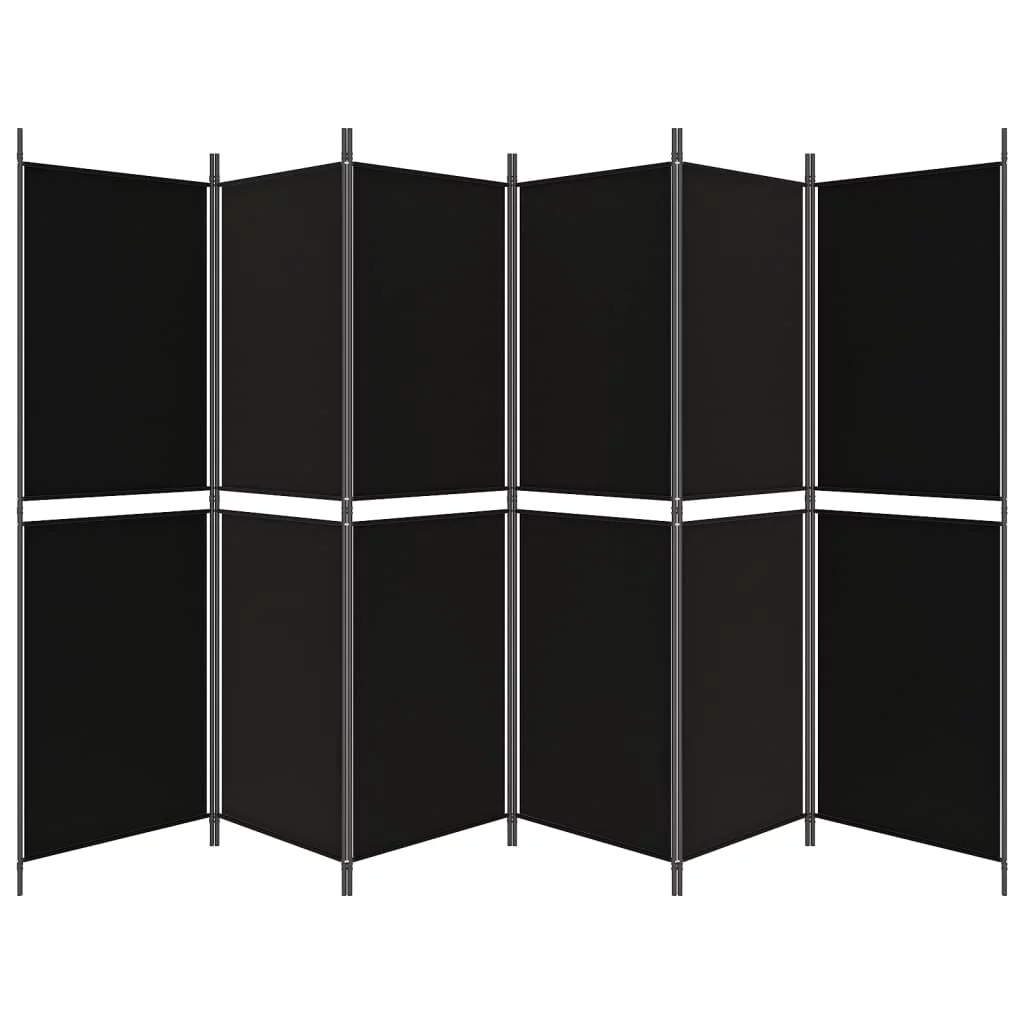 Anself 6-Panel Room Divider Black 118.1