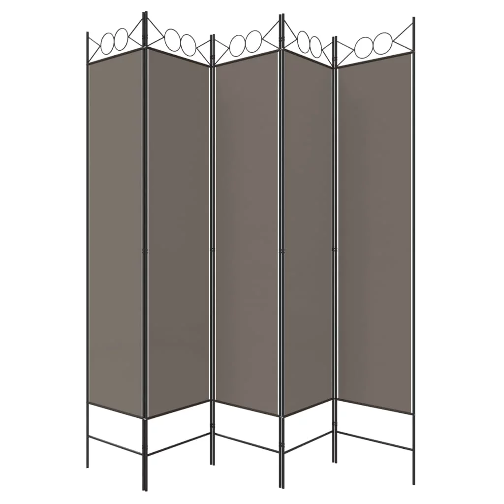 Anself 5-Panel Room Divider Anthracite 78.7
