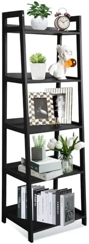 YPADLBC TAG 3 Tier Bookshelf  Metal Frame Small Bookcase Display   Industrial Bookshelf with   Rustic Shelving Units and   Book   Room  Bedroom & Home Office  Black