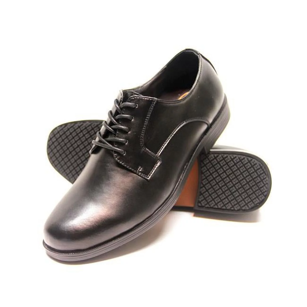 Mens Slip-Resistant Oxfords Dress Work Shoe, Black - Size 9.5