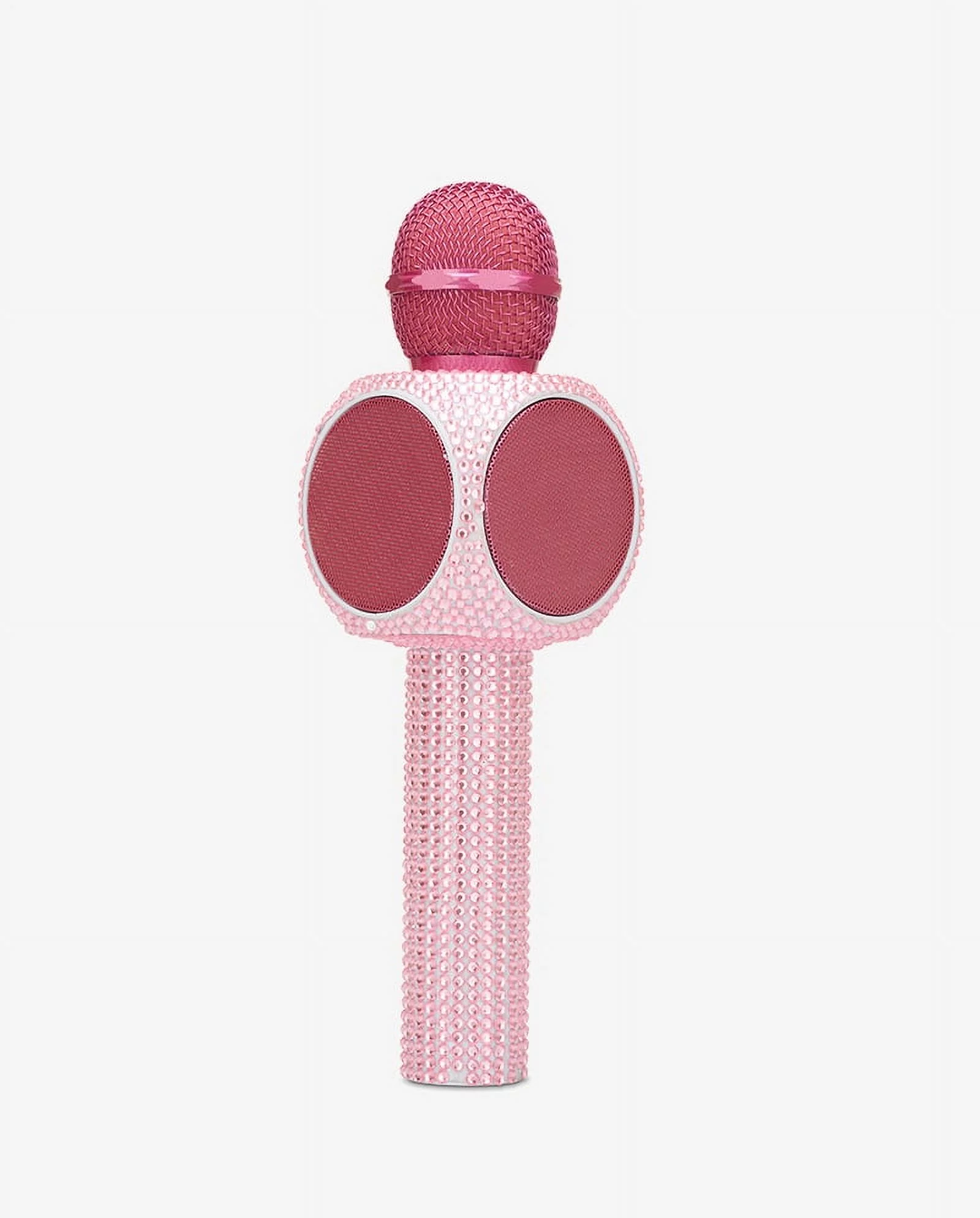 Singalong Bling Microphone - Wireless Karaoke Microphone with Bluetooth for Kids and Adults - Portable Microphone for Home Karaoke - Sing-Along Mic with Stereo Audio - LED Dancing Lights - Pink Bling