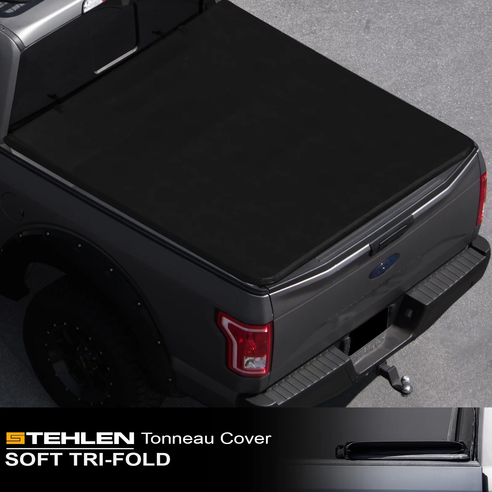 Stehlen 714937189133 Soft Tri-Fold Tonneau Cover - Black For 2004-2014 Ford F150 / 2006-2008 Lincoln Mark LT 5.5 Feet ( 66