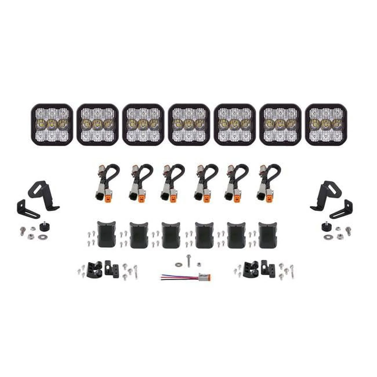 Diode Dynamics  SS5 Sport Universal CrossLink 7-Pod Lightbar - White Combo