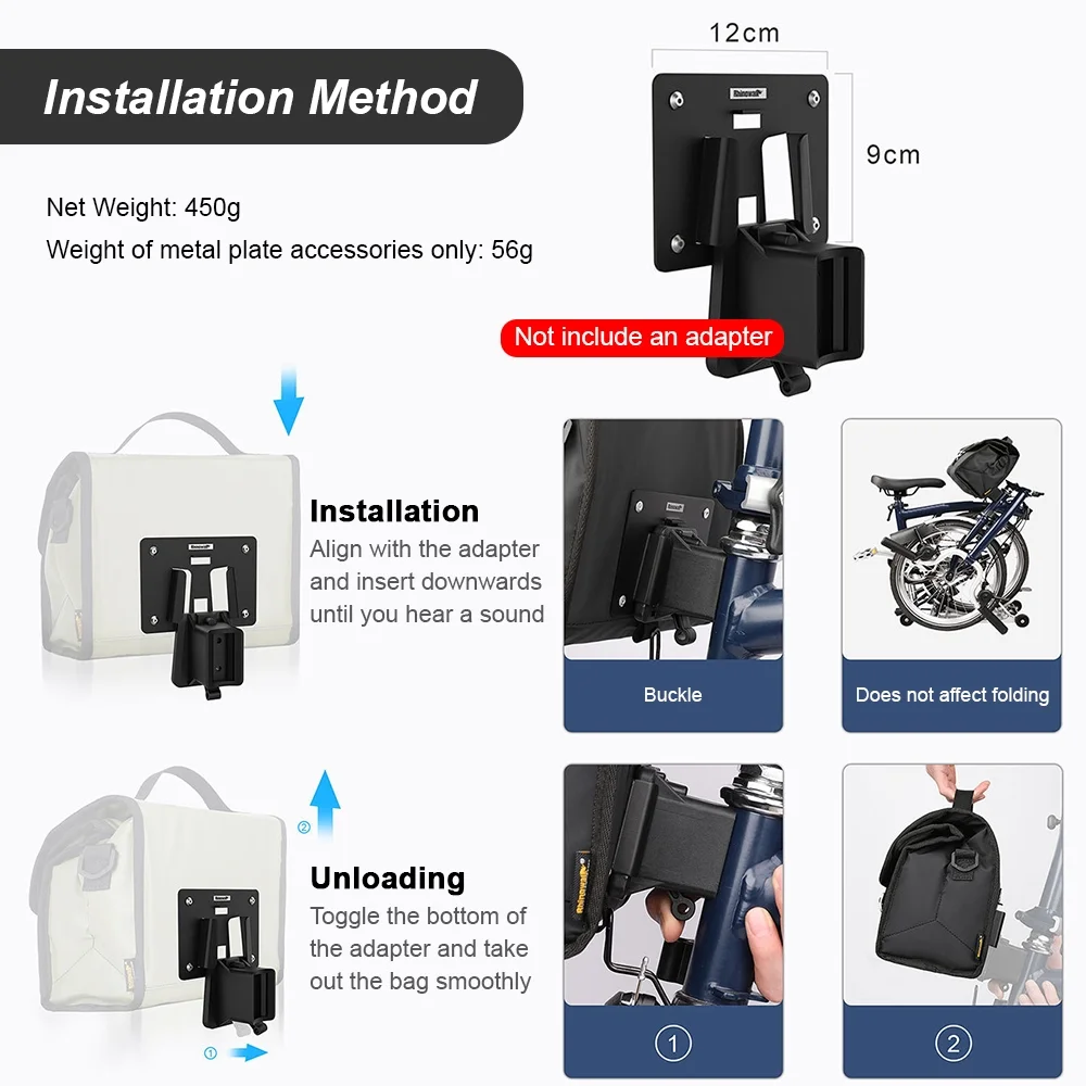 Rhinowalk Bike Basket Bag with Rain Cover Keep Your Belongings Safe and