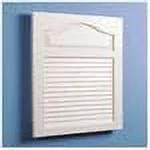 Jensen 615 Basic Louver Grained Wood Look Polystyrene Recessed Medicine Cabinet White