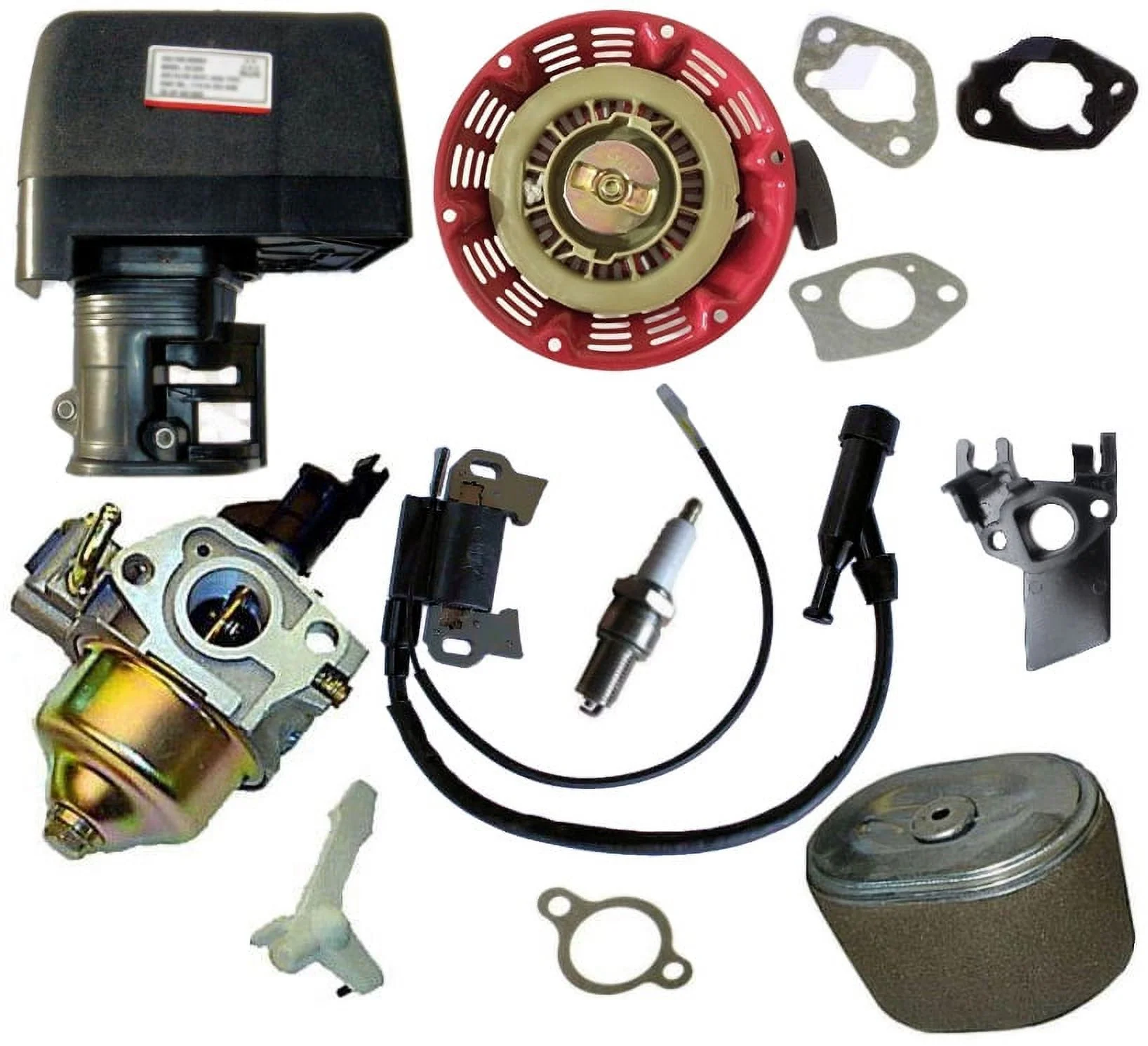 NEW Fits HONDA GX340 RECOIL CARBURETOR IGNITION COIL SPARK PLUG AIR FILTER HOUSING