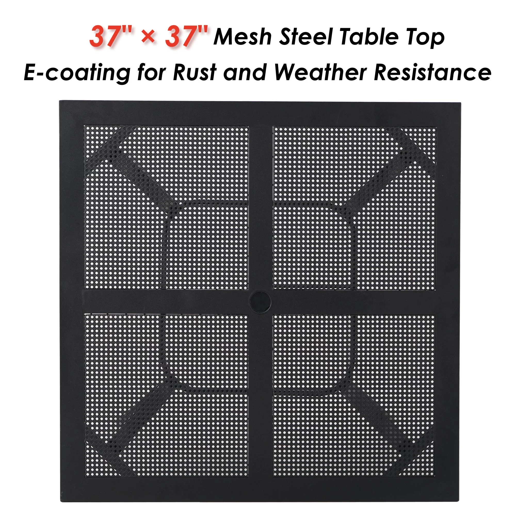 Sophia & William 5 Pieces Metal Patio Dining Set Swivel Padded Chairs and Table Set