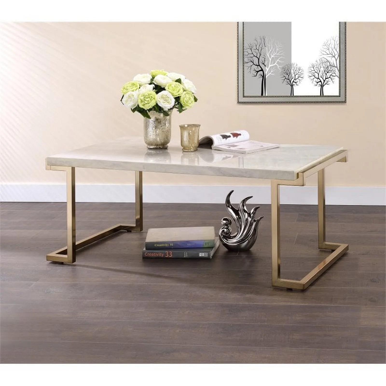 Home Square 2-Piece Furniture Set with Coffee Table and End Table