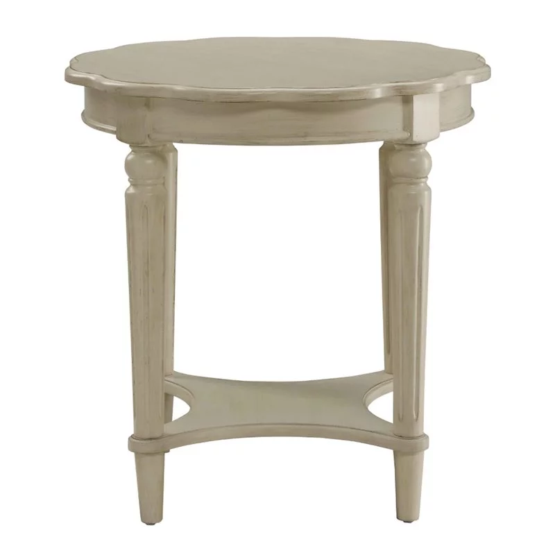 Home Square 2-Piece Furniture End Table Set in Antique White