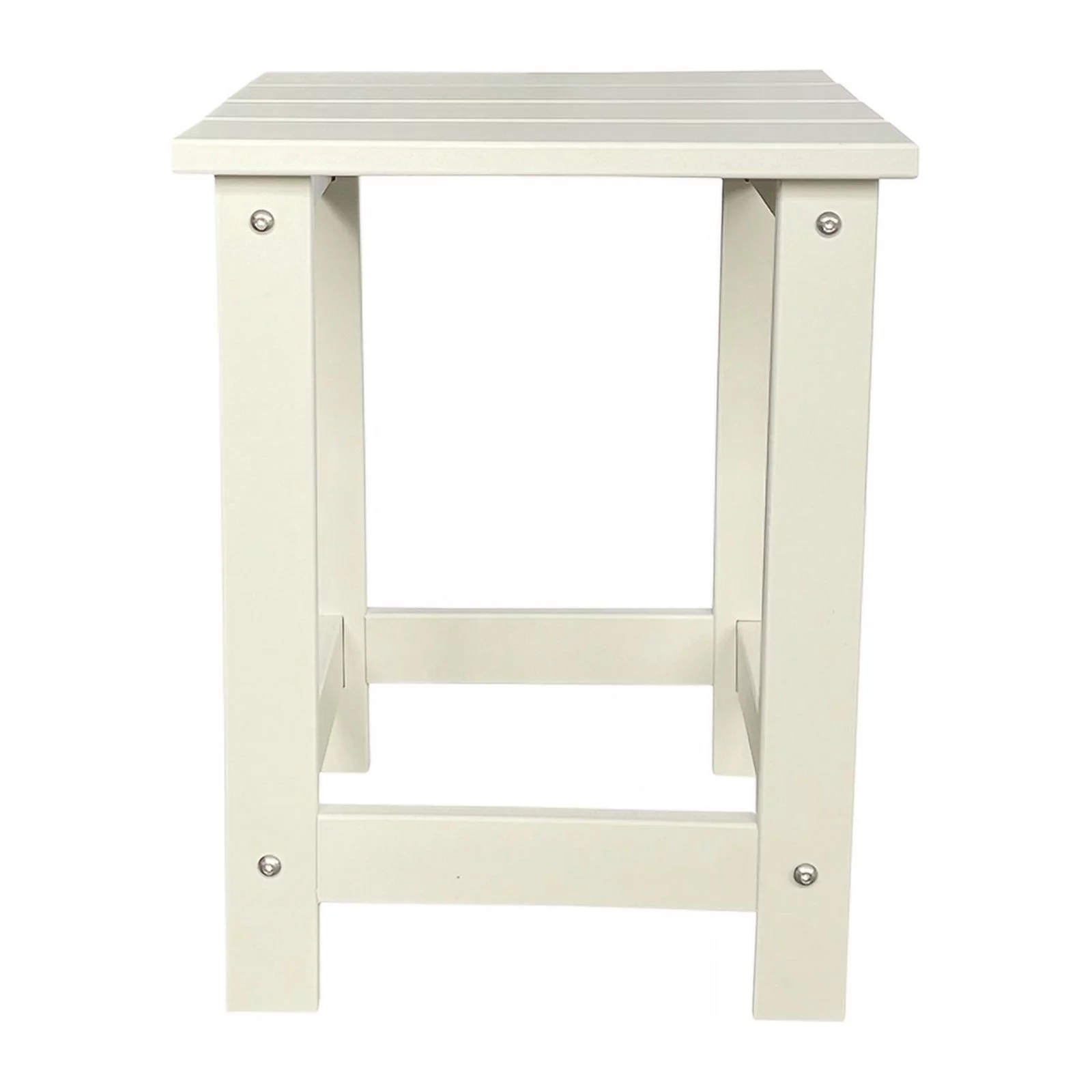 Shine Company Adirondack Indoor/Outdoor Square Resin End Table in White