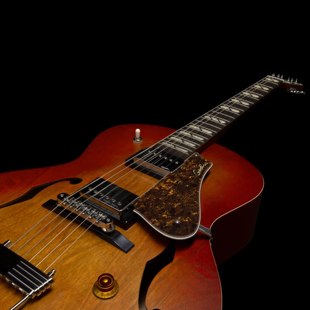 Godin 5th Avenue Jumbo HB Memphis Sun Finish Arch Top Electric Guitar