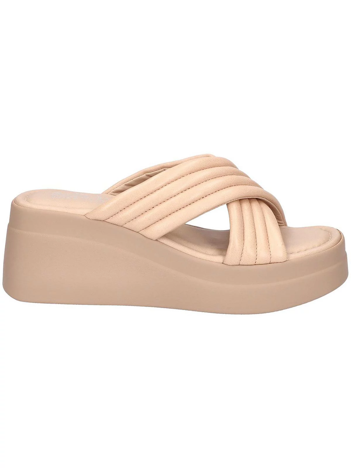 Bella Vita Womens Maz-Italy Slide Quilted Wedge Sandals