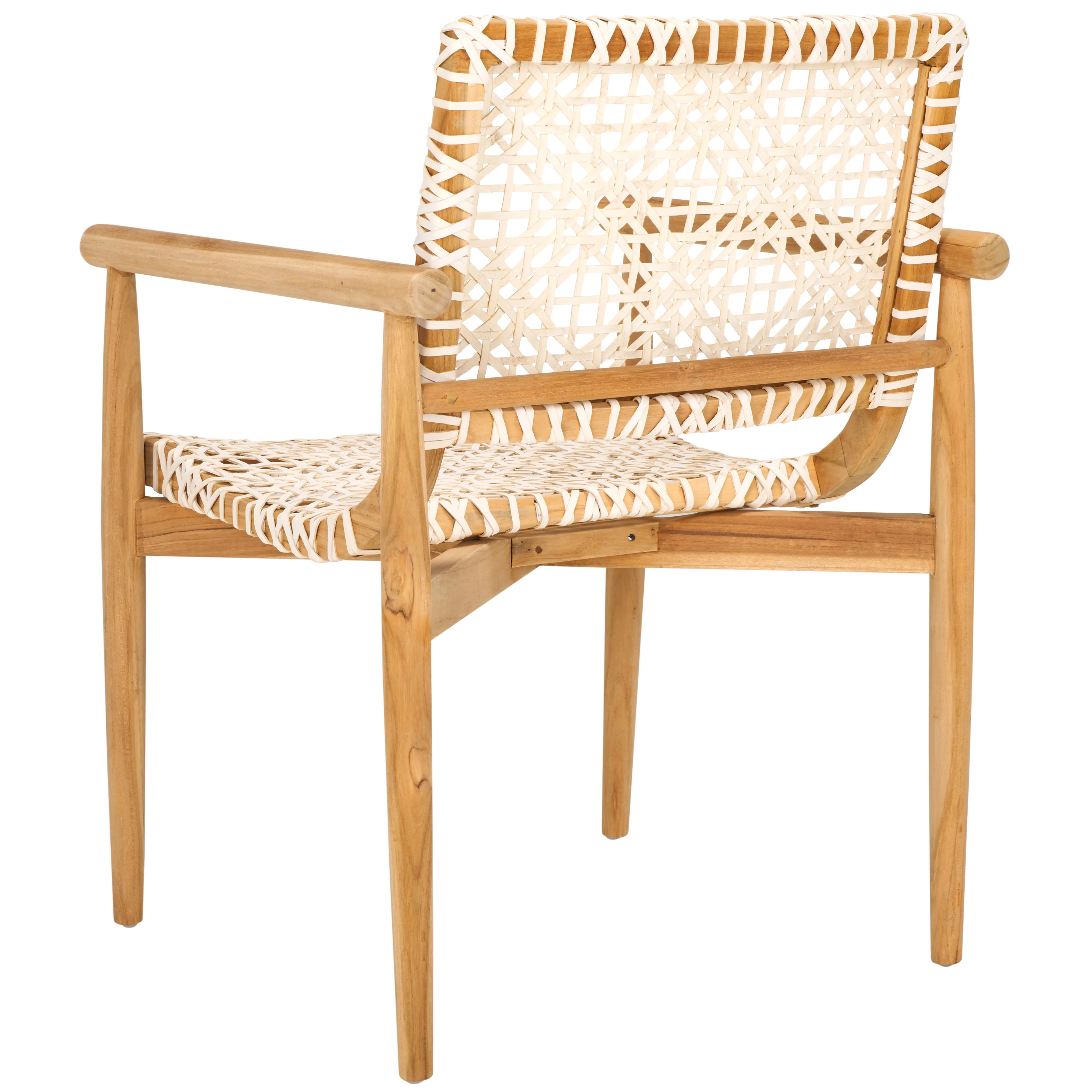 SAFAVIEH Sianna Accent Chairs, Natural/White (22.8 in. W x 23.4 in. D x 32.9 in. H)