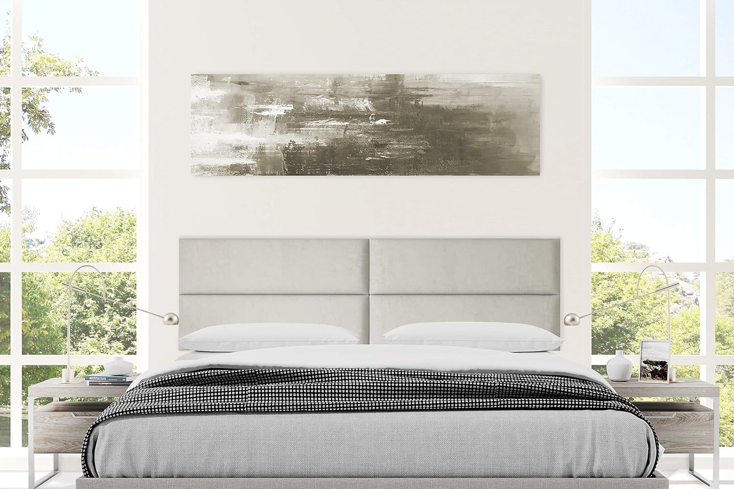 Upholstered Wall Mounted Headboard Panels -Philip Layout - 78