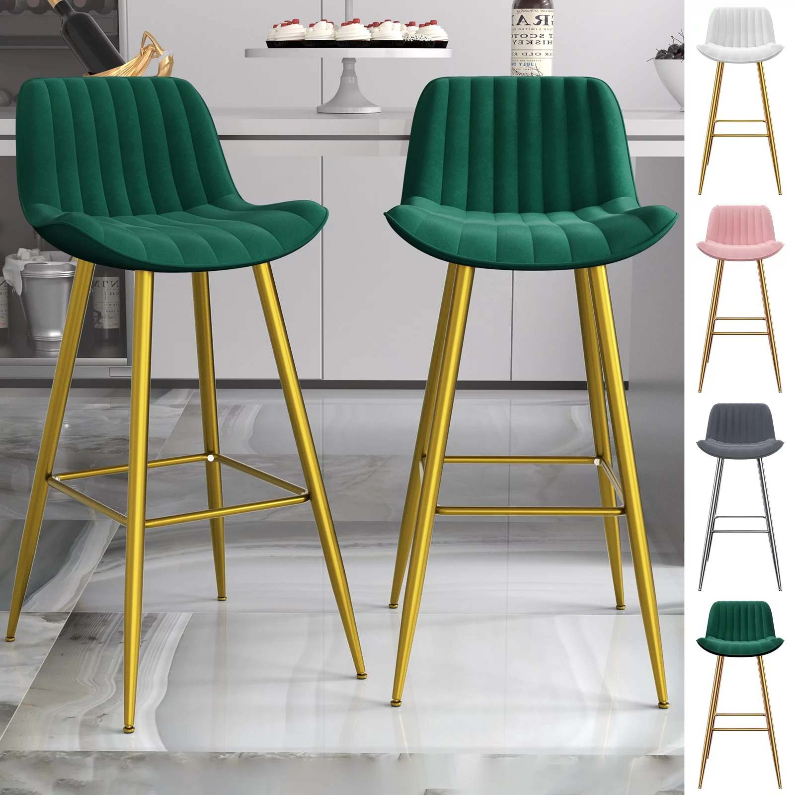 Homezeer Bar Stools Set of 2,  27