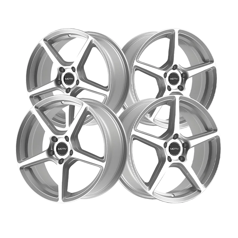 17x7.5 Motiv 433MS Blade Gloss Silver Machined Face Wheel 5x112 (40mm)