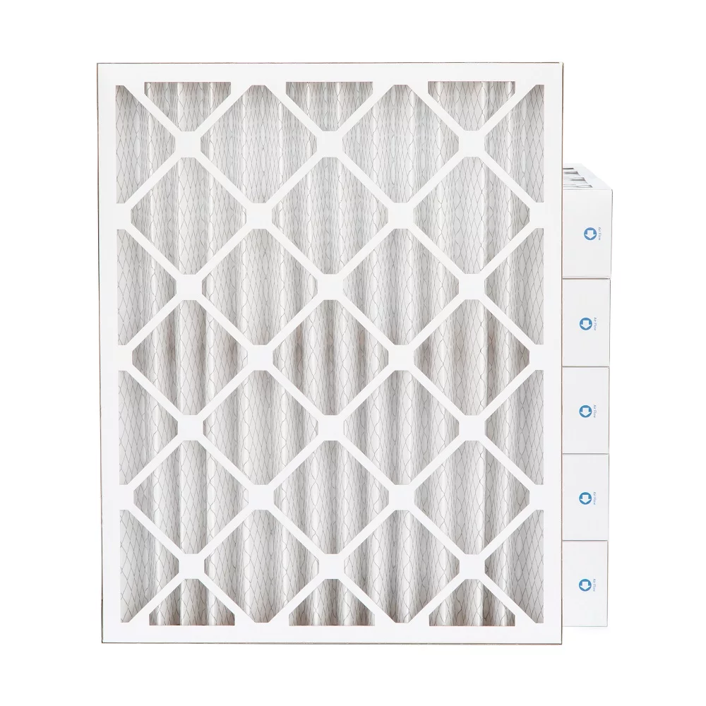 Pamlico Air 20x25x4 MERV 8 Pleated AC Furnace Air Filters. Case of 6. Actual Size: 19-1/2 x 24-1/2 x 3-3/4