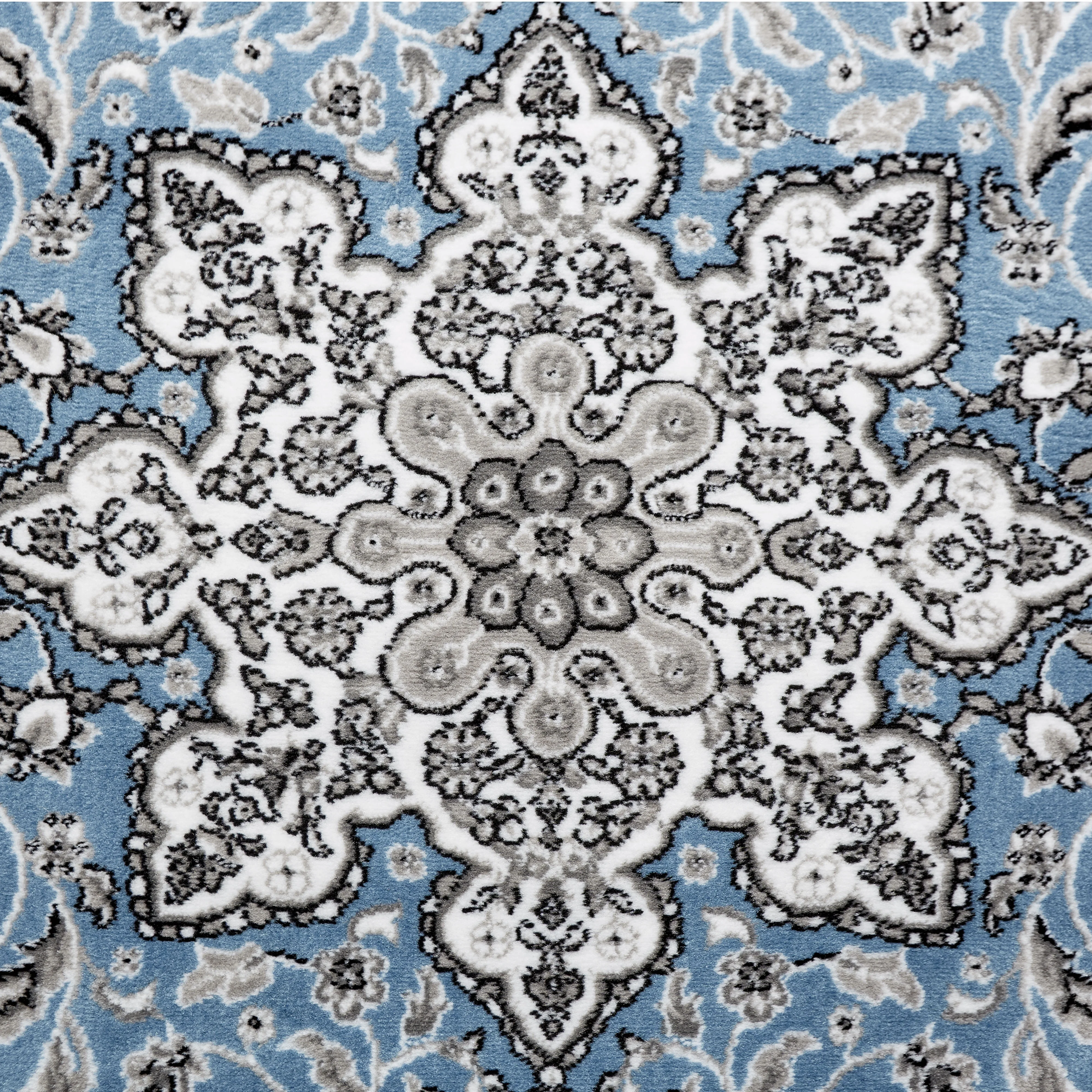 Home Dynamix Tremont Magnolia Traditional Medallion Area Rug, Blue/Grey, 5'2
