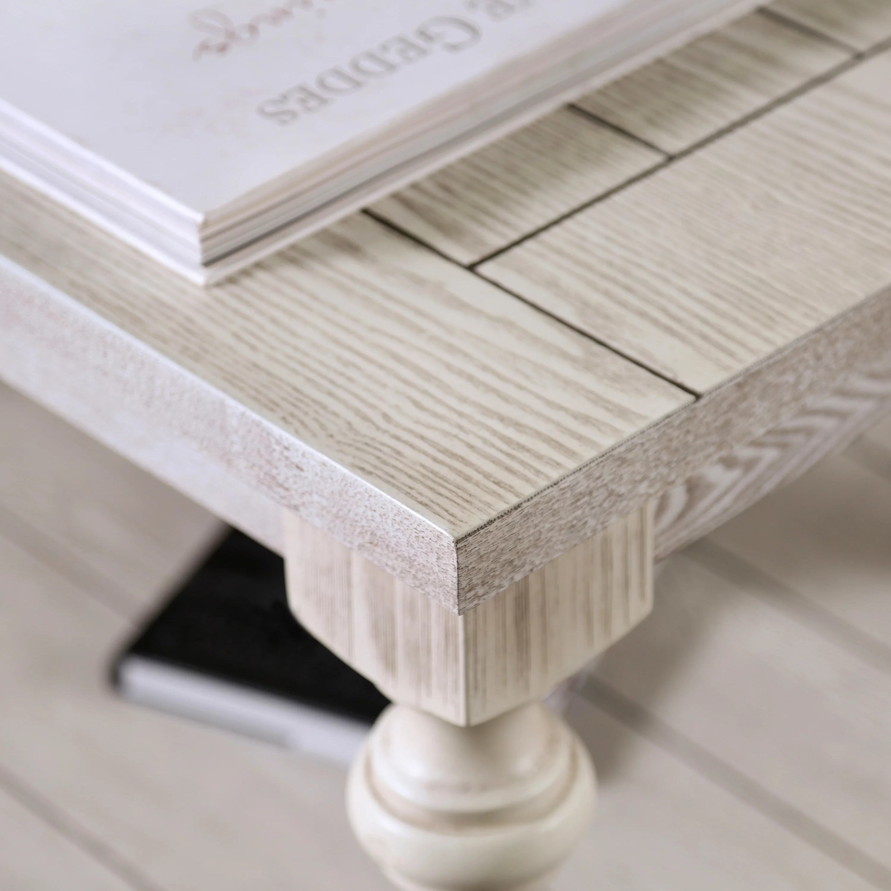 Furniture of America Tost Rustic White 52-inch Wood 1-Shelf Coffee Table by