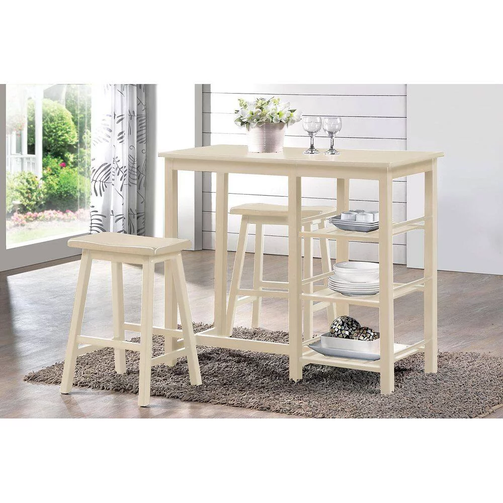 Nyssa Counter Height Set (3Pc Pk) in Buttermilk 73052