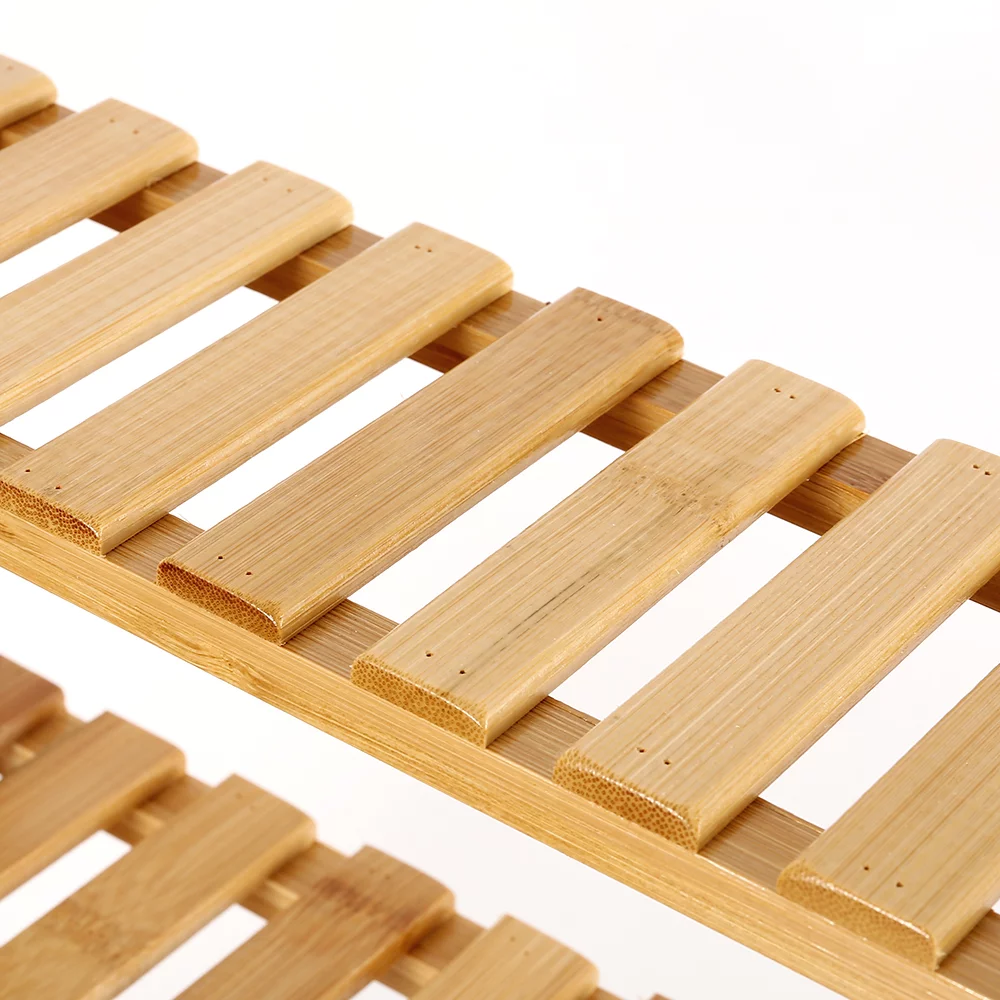 ODOMY Tabletop Natural Bamboo Plant Stand-2 Tier Desktop Shelf Rack